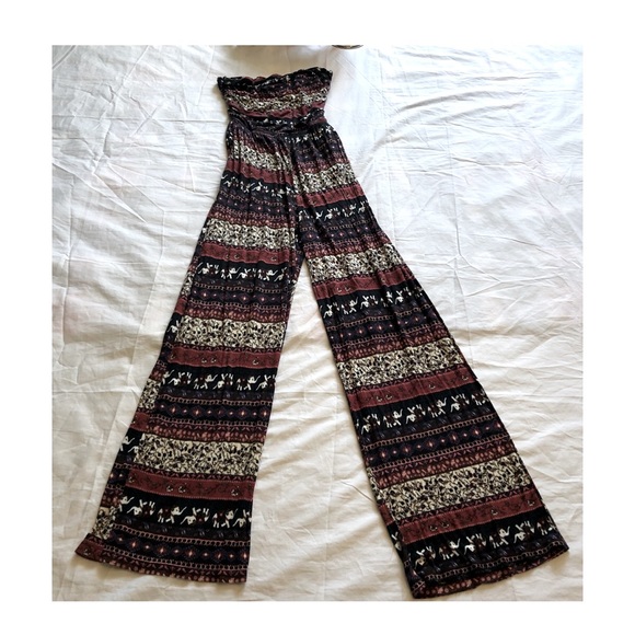 Papaya indian bohemian strapless pantsuit/romper - Picture 1 of 5
